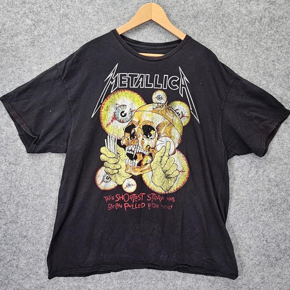 Metallica Shortest Straw T Shirt XL Black Pushead Band Rock Metal Concert